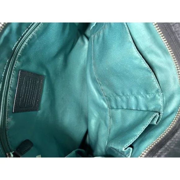 COACH Park Black Pebbled Leather North South Tote Bag Zip Large F23662 - Picture 4 of 6